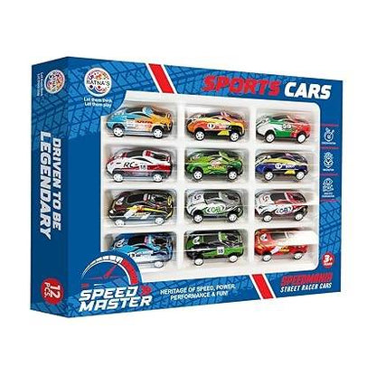 RATNA'S Speed Master Sports Car for Kids 12 Pcs Set Pull Back Vehicles Racing Car for Kids for 2 Years+ - T-Rex the toyland Sitamarhi