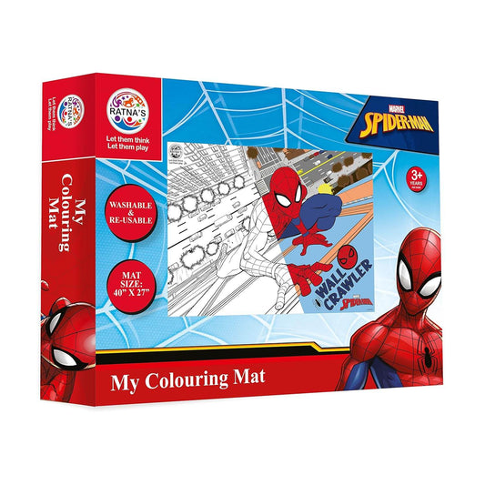 Spiderman coloring mat for kids washable and reusable with 40 by 27 inch size by T-Rex the toyland Sitamarhi