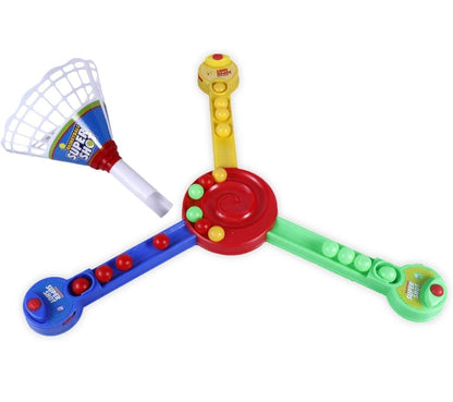 Prem Ratna super shot basketball game for kids with colorful ball launchers and a net basket