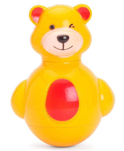 RATNA'S Teddy Roly Poly Push and Shake Wobbling Bell Sounds Musical Rattle - T-Rex the toyland Sitamarhi