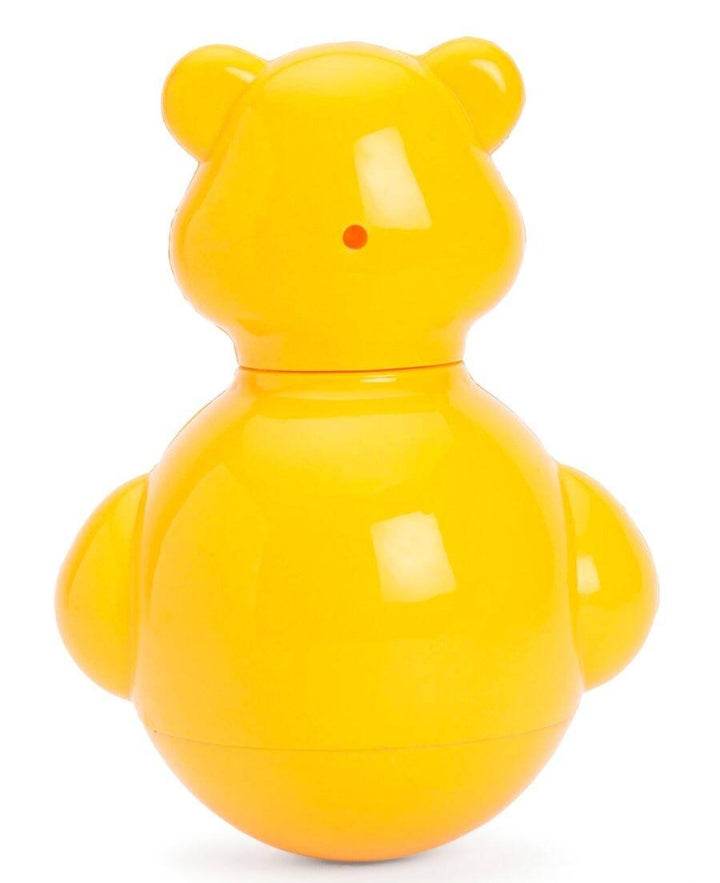 RATNA'S Teddy Roly Poly Push and Shake Wobbling Bell Sounds Musical Rattle - T-Rex the toyland Sitamarhi