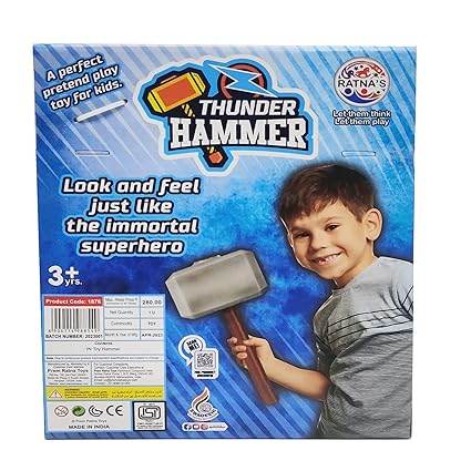 RATNA'S Thunder Hammer Plastic Toy, Light Weight, A Pretend Play Toy Weapon For The Little Superhero Kids - T-Rex the toyland Sitamarhi