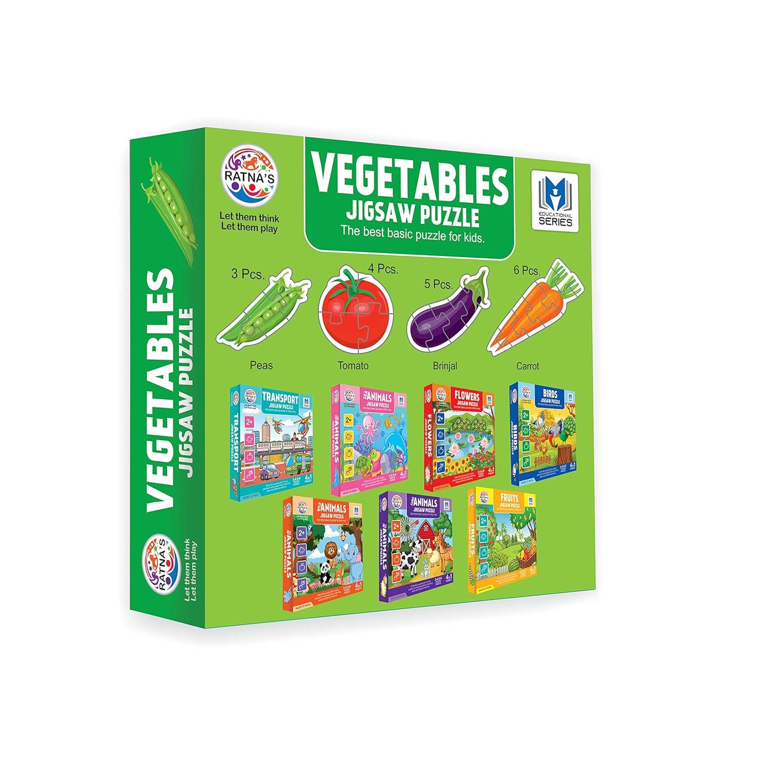 Vegetable puzzle for toddlers by T-Rex the toyland Sitamarhi featuring peas tomato brinjal and carrot pieces
