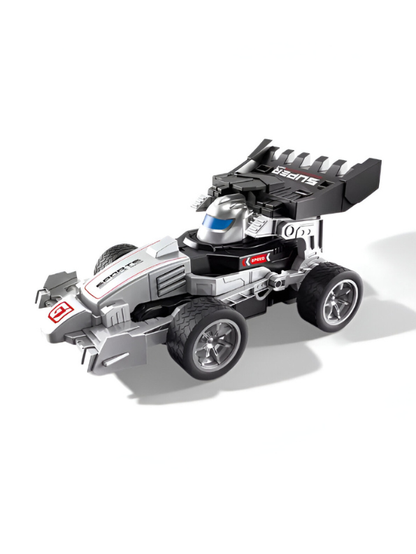 T-Rex RC drift car in silver and black design with sleek features for exciting racing action