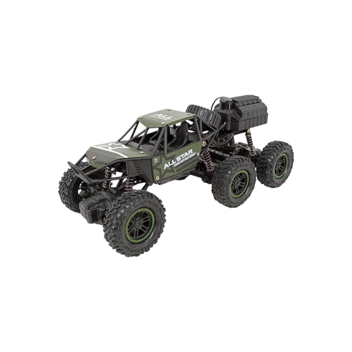 Green T-Rex remote control car with remote for outdoor off-road adventures