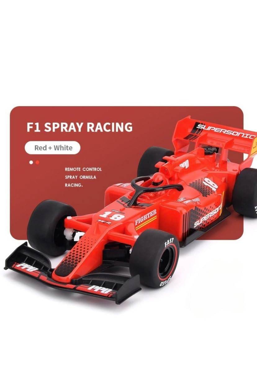Red and white F1 remote control car with remote for action-packed racing fun
