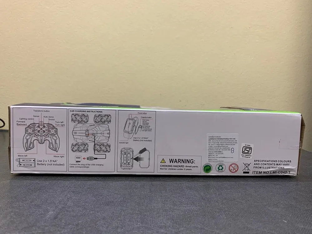 Remote control car with remote in colorful packaging, suitable for ages 6 and up