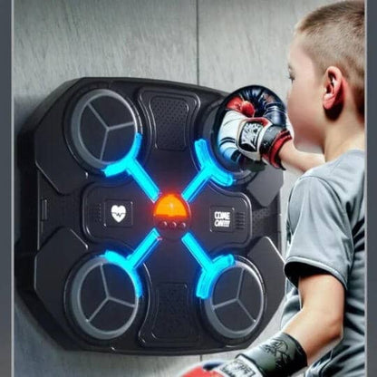 Interactive boxing training pad for kids with lights, suitable for ages 6 and up