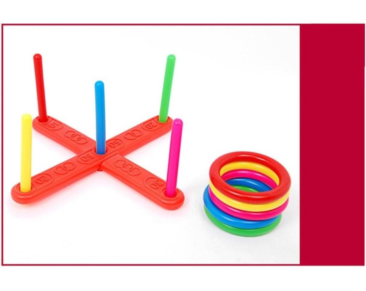Ringtoss Junior Game | Playgame for Kids and Childrens | Fun and Activity for Children Multi Color - T-Rex the toyland Sitamarhi