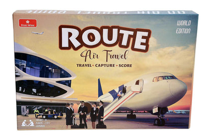 Route Air Travel board game by Folks Work featuring airplane and airport scene on the cover