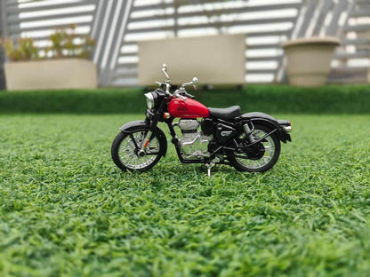 Royal Scale Model Enfield Motorcycle Toy – Pull Back Action, Detailed Miniature Replica for Collectors and Enthusiasts Classic 350 Bullet Bike DIY Motorcycle Scale Model 1:15 Interchangeable Fuel Tanks, Convertible Seats - T-Rex the toyland Sitamarhi