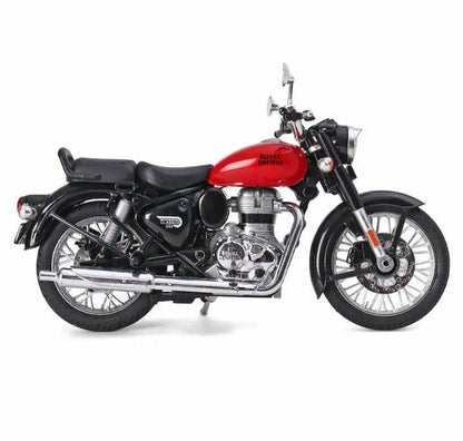 Royal Scale Model Enfield Motorcycle Toy – Pull Back Action, Detailed Miniature Replica for Collectors and Enthusiasts Classic 350 Bullet Bike DIY Motorcycle Scale Model 1:15 Interchangeable Fuel Tanks, Convertible Seats - T-Rex the toyland Sitamarhi