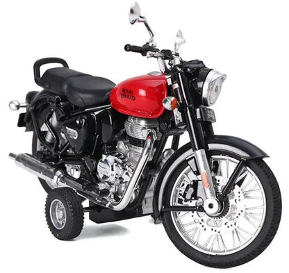 Royal Scale Model Enfield Motorcycle Toy – Pull Back Action, Detailed Miniature Replica for Collectors and Enthusiasts Classic 350 Bullet Bike DIY Motorcycle Scale Model 1:15 Interchangeable Fuel Tanks, Convertible Seats - T-Rex the toyland Sitamarhi
