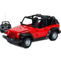 LUMO red Russian jeep remote control toy with black roof and detailed design