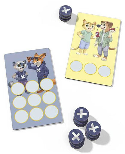 Scotland Yard board game with colorful character cards and tokens for kids aged 6 years and up