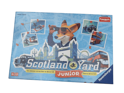 Scotland Yard Junior board game featuring a fox detective for ages 6 and up