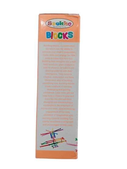 Creative stick building blocks for kids in colorful pieces for imaginative play and learning