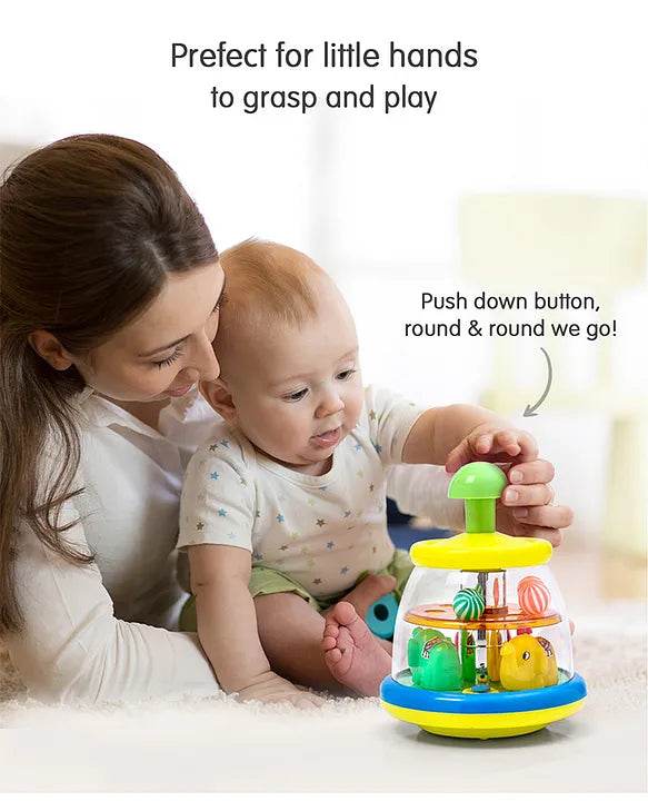 SHOOTING STAR Plastic Non Toxic Push and Spin Elephant and Ball 0 to 24M+ - T-Rex the toyland Sitamarhi