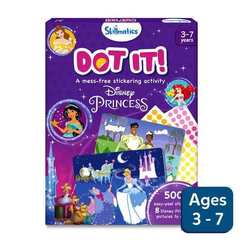 Skillmatics Dot It Disney Princess sticker art kit with 500 easy-peel stickers for ages 3 to 7