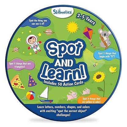 Skillmatics Spot and Learn preschool flash cards for toddlers with 50 action cards for ages 2 to 5 years