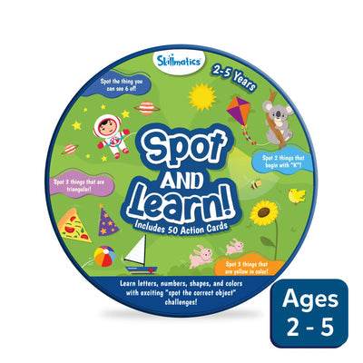 Spot and Learn preschool flash cards for toddlers ages 2 to 5 with letters numbers shapes and colors