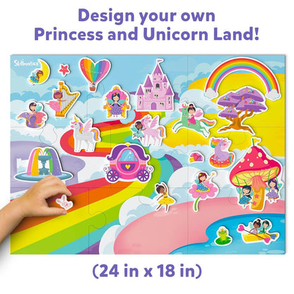 Colorful princess and unicorn toys for toddlers playset with castle, rainbow, and magical characters