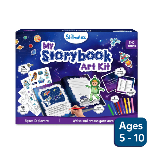 Space art kit for kids My Storybook Art Kit with markers stickers and story prompts for ages 5 to 10