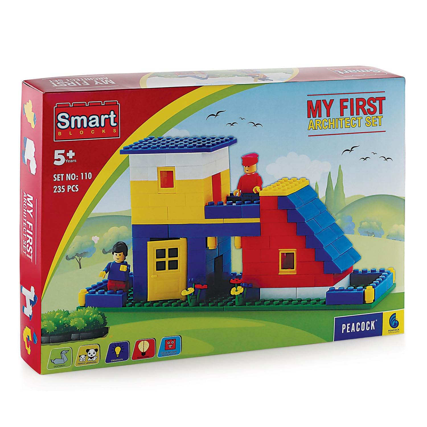 My First architect building blocks set by T-Rex the toyland Sitamarhi with colorful house design and 235 pieces