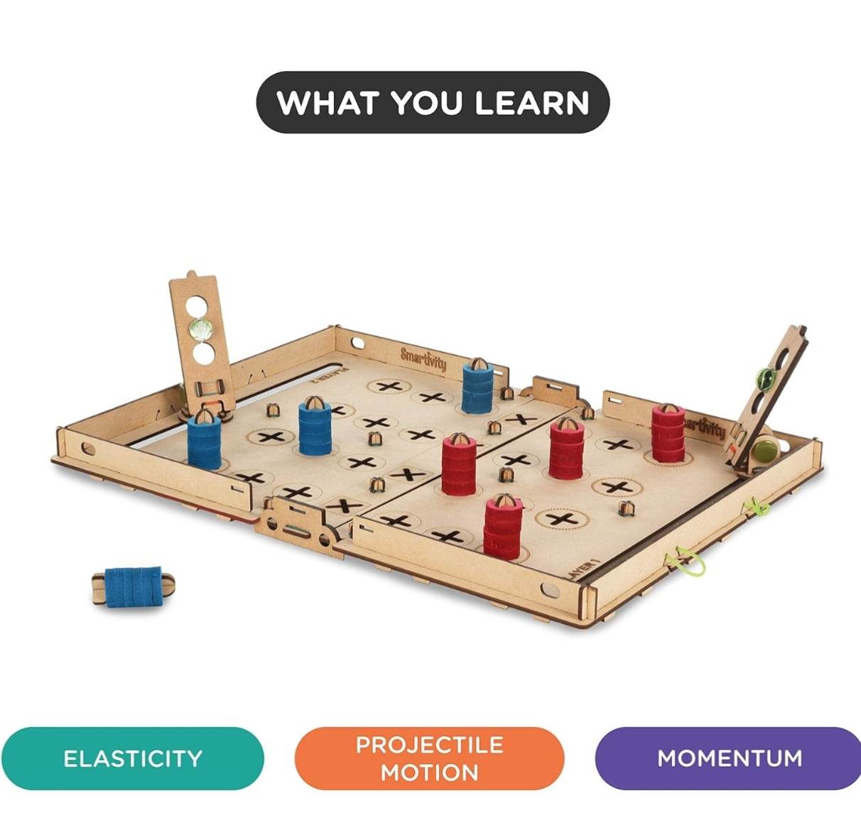 Smartivity Chess Attack construction kit wooden game board teaching elasticity momentum and projectile motion