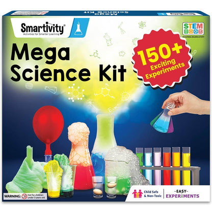 Smartivity Mega science kit with 150 experiments including colorful test tubes and bubbling science props