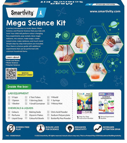 Mega science kit with 150 experiments by Smartivity including acids bases water science and polymer science