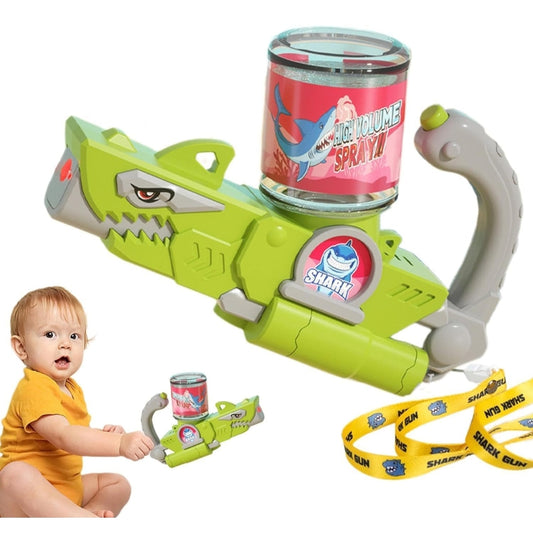 Green T-Rex spray gun with high-volume spray action for kids featuring snake toy water theme