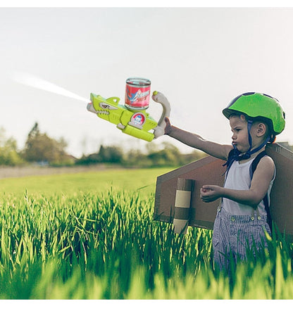 Yellow spray gun for kids with water canister, perfect for outdoor play and fun water games
