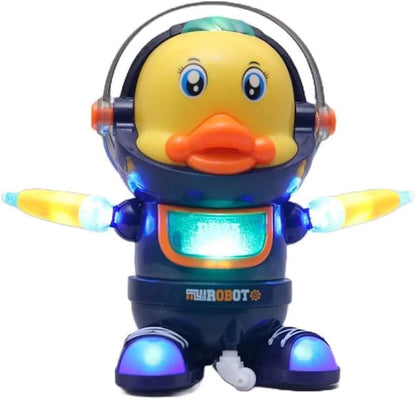Space duck dancing toy with colorful lights and musical features by T-Rex the toyland Sitamarhi