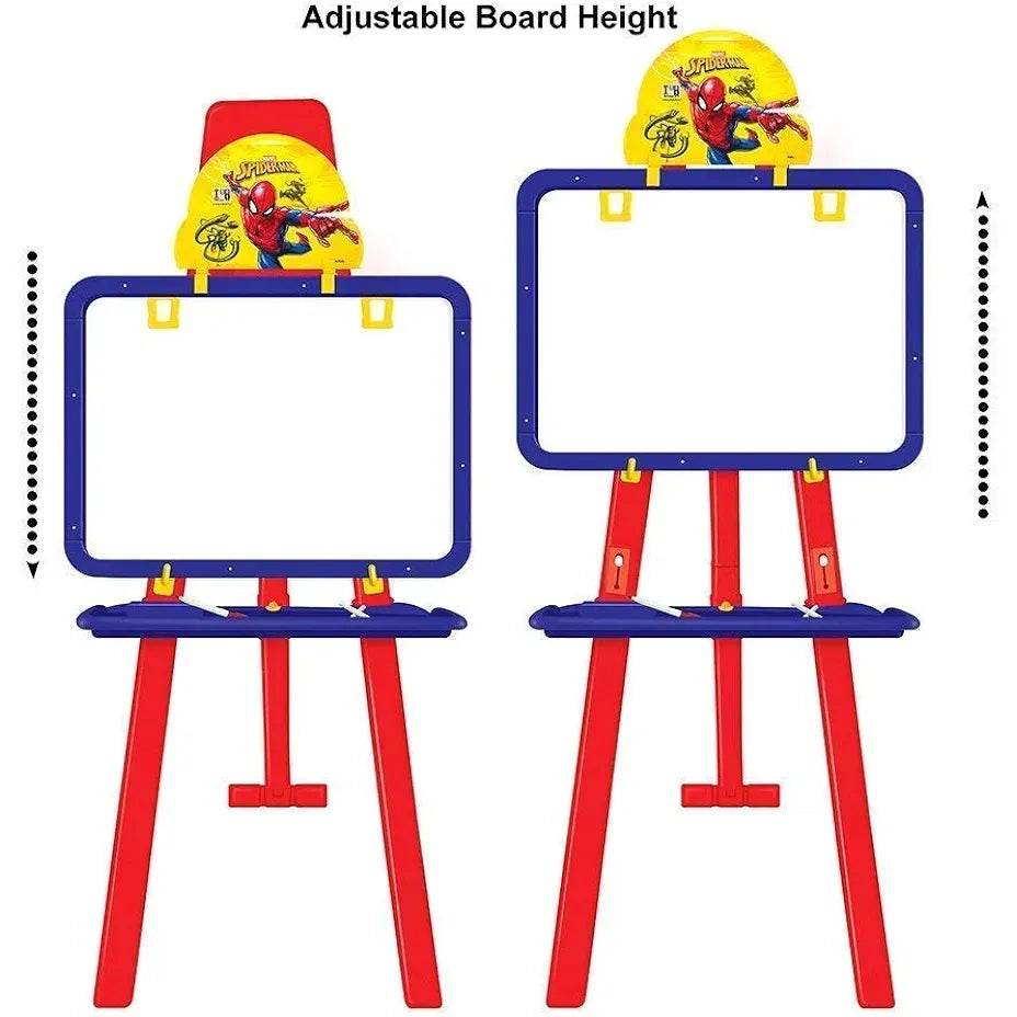 T-Rex magnetic easel board in red and blue for teaching alphabet for learning to kids