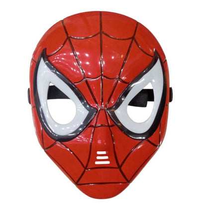 Spiderman LED mask for kids in red with web design and white illuminated eyes
