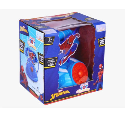 Spiderman toy phone for kids, blue with interactive features, suitable for ages 3 and up