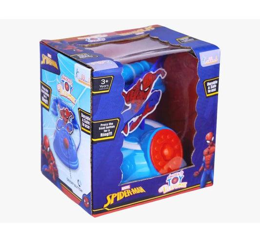 Spiderman toy phone for kids, blue with interactive features, suitable for ages 3 and up