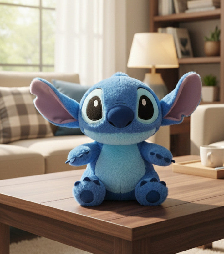 Blue stitch plush toy, cute and huggable, perfect for kids aged 3 and up