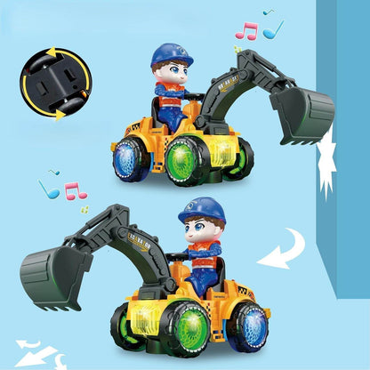 Musical super truck engineering toy with colorful lights and movable excavator arm by T-Rex the toyland Sitamarhi