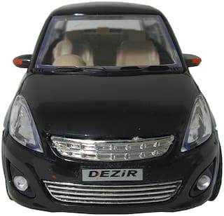 Black Swift Dzire toy car model with detailed front grille and headlights by T-Rex the toyland Sitamarhi