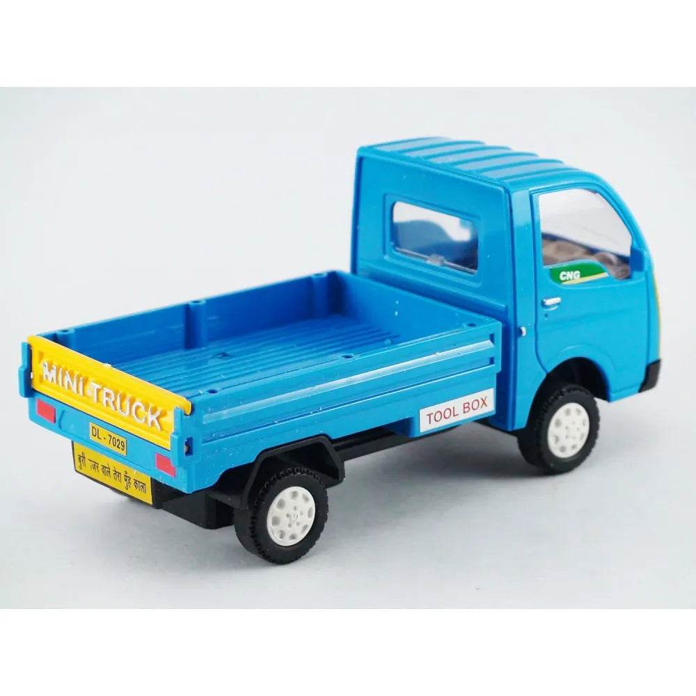 Blue Tata Ace toy truck miniature model with open cargo bed and detailed design
