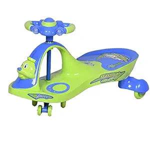 Teddy Magic Car Ride on, Racing Car, Fun Activity Car, Riding Car, Non Battery Operated Car, Kids Playing Scooter, Fun Riding Car for Kids with Music, Light with Wide Foot Rest, Spacious Seat, Steering Wheels Indoor Outdoor-Green - T-Rex the toyland Sitamarhi