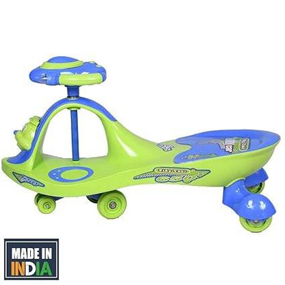Teddy Magic Car Ride on, Racing Car, Fun Activity Car, Riding Car, Non Battery Operated Car, Kids Playing Scooter, Fun Riding Car for Kids with Music, Light with Wide Foot Rest, Spacious Seat, Steering Wheels Indoor Outdoor-Green - T-Rex the toyland Sitamarhi