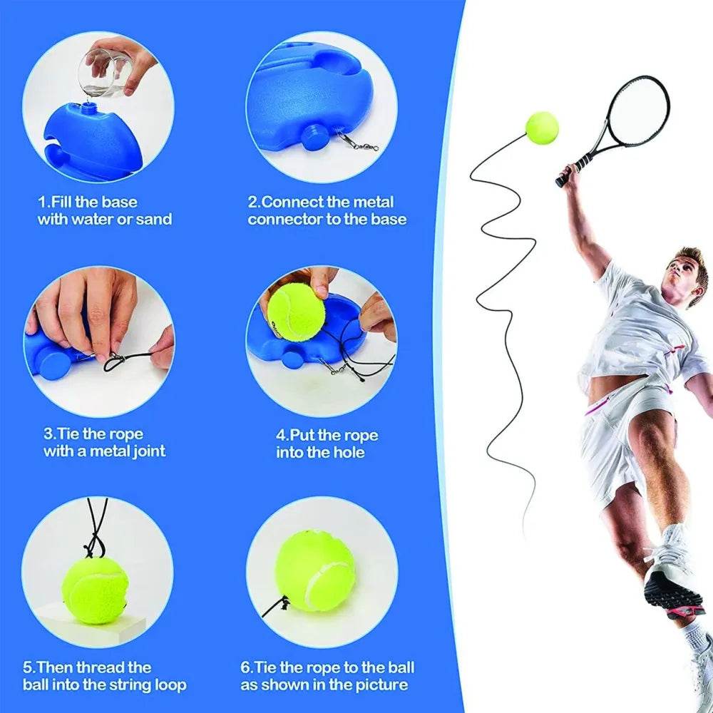 Tennis Trainer Rebound Ball With String Indoor Tennis Practice Ball For Kids | No Rackets - T-Rex the toyland Sitamarhi