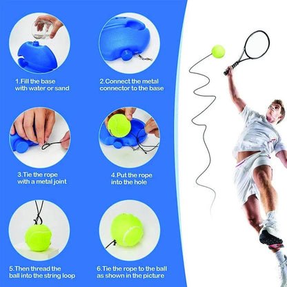 Tennis Trainer Rebound Ball With String Indoor Tennis Practice Ball For Kids | No Rackets - T-Rex the toyland Sitamarhi