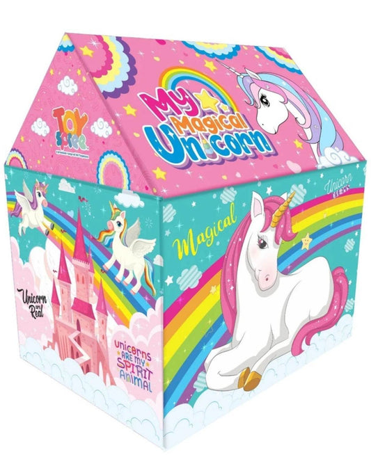 Tent House Waterproof and Jumbo Size up to age 6 Years (Unicorn Play Tent House) (Pink) (Multicolor) - T-Rex the toyland Sitamarhi