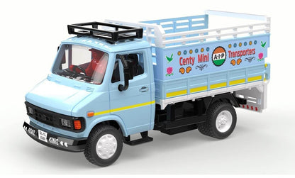 Blue plastic truck toy for kids with detailed cabin and colorful bed decals from T-Rex the toyland Sitamarhi