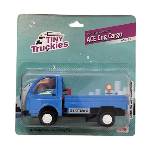 Tata Ace toy truck blue pull back action ACE Cng Cargo model by Tiny Truckies in packaging