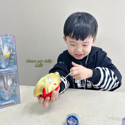 Interactive action toy in gold for kids demonstrating pulling action while exploring the top speed of Usain Bolt
